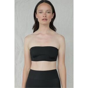 NWOT LOKIKI Black "Bianca" Stretchy Minimalist Bandeau Top sz M